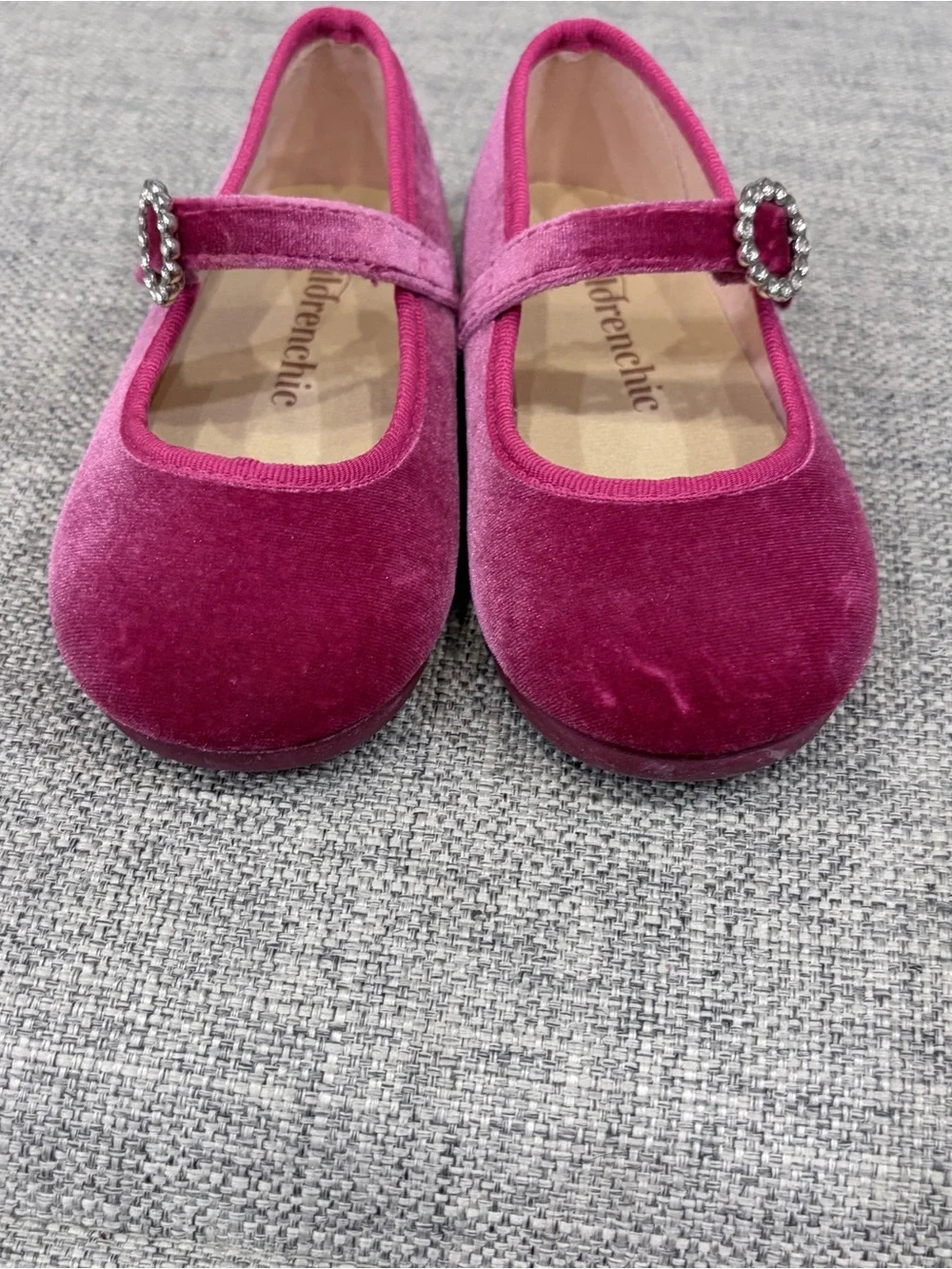Childrenchic size 23 (similar to size 7) VGUC Velvet Mary Jane Dress Shoes